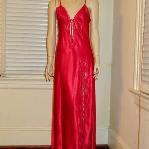 Victoria Secret Sexy Long Red Nightgown size Large